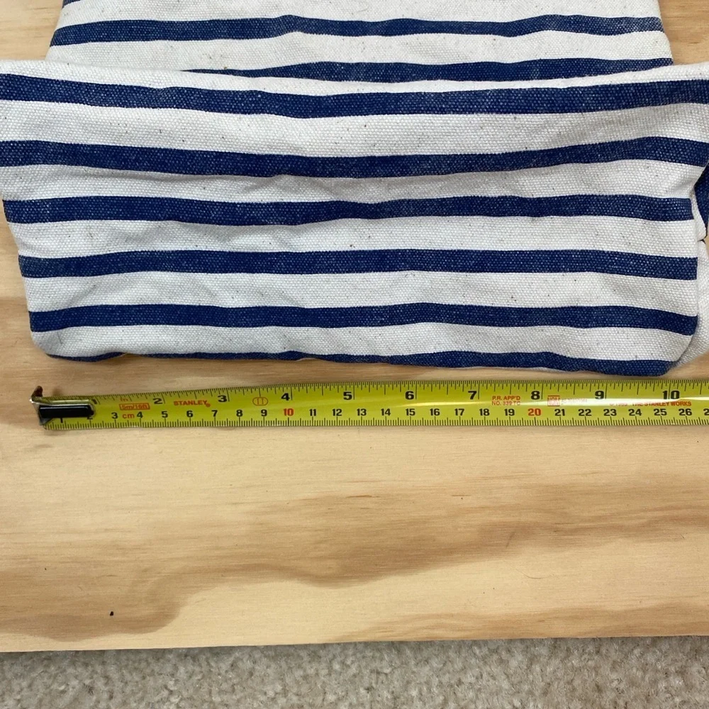 Baggu Duck Bag Navy and White Stripe Canvas Tote Bag - Picture 7 of 8